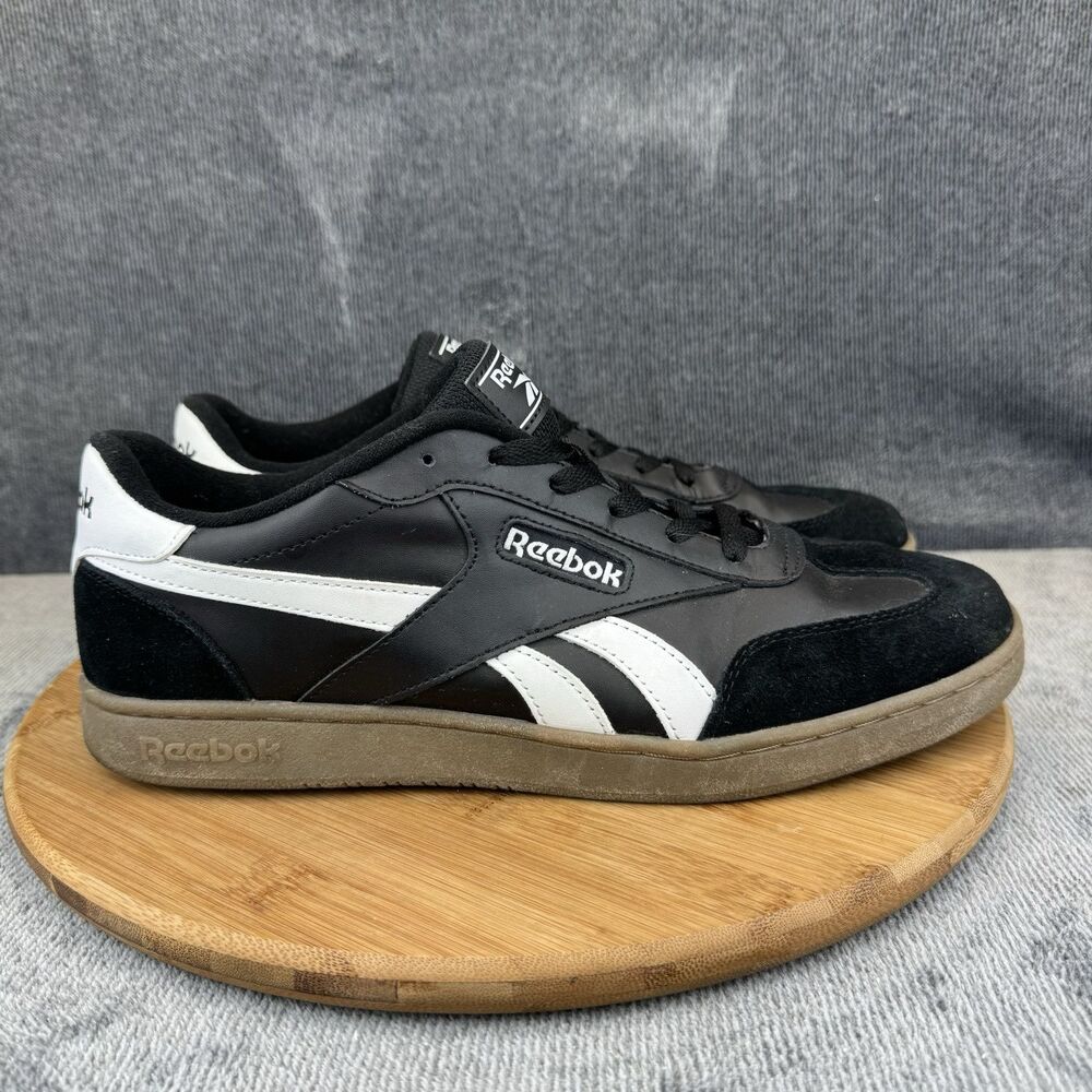 Reebok Mens Galaxy 7 Size 10.5 Shoes Black White Running Gum Soles Sneakers